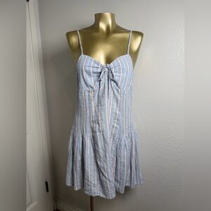 Aerie Blue and White Striped Dress S
